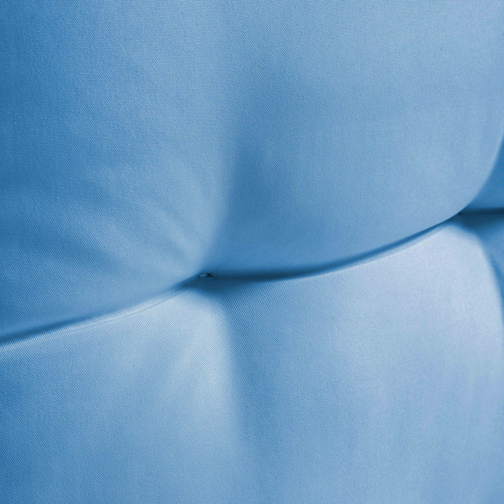  Coussin Palette Dossier Polyester Bleu 60 X 40 X 12 Cm