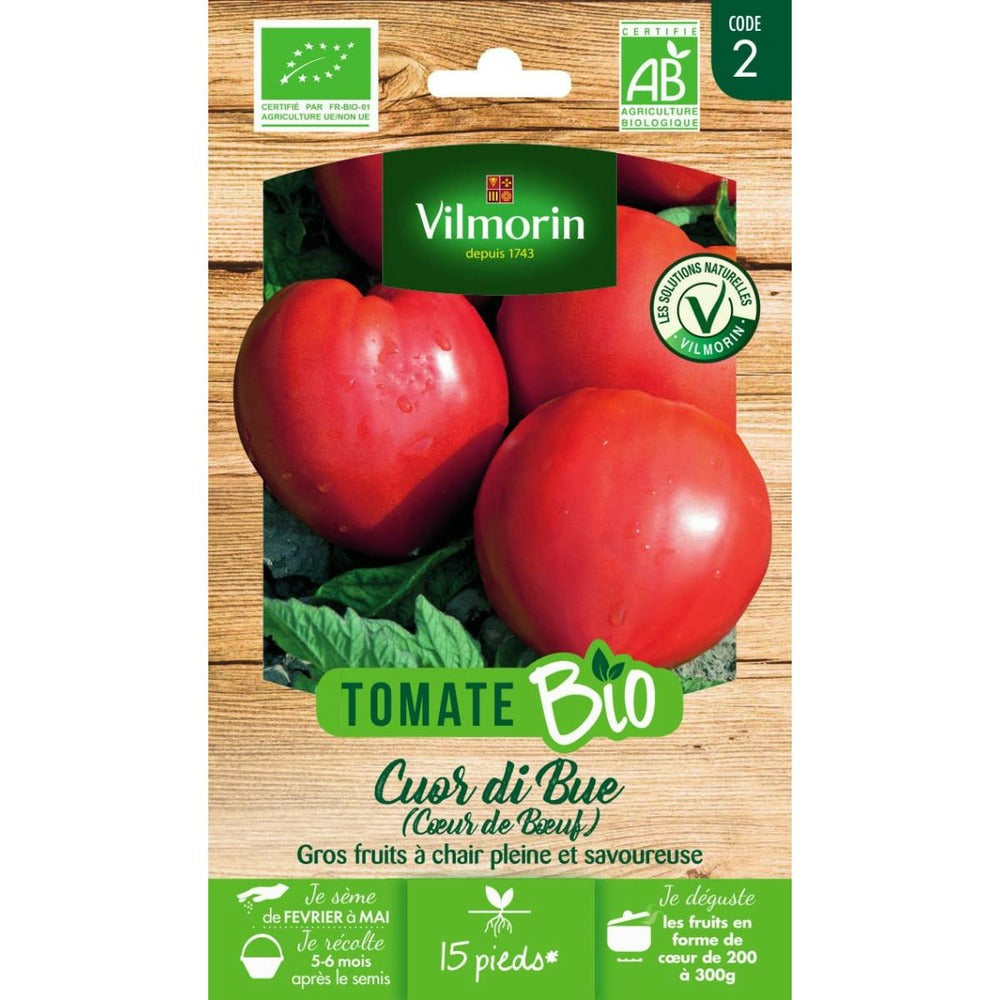  Sachet Graines Tomate Cuor Di Bue ( Coeur De Boeuf ) Bio