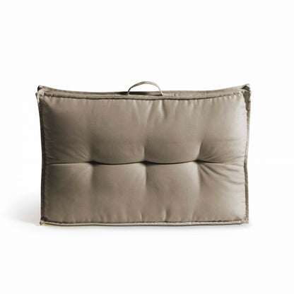  Coussin Palette Dossier Polyester Taupe 60 X 40 X 12 Cm