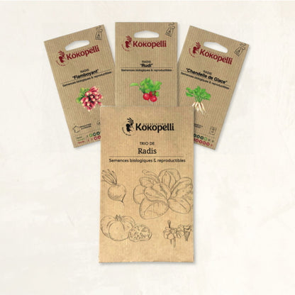  Radis Aux Formes Variées - 3 Sachets De Graines Bio à Semer