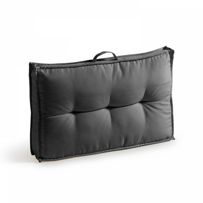  Coussin Palette Dossier Polyester Anthracite 60 X 40 X 12 Cm