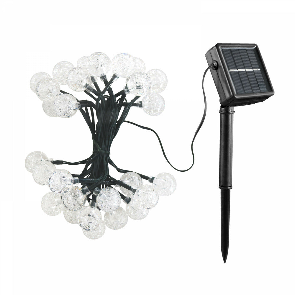  Guirlande 30 Boules Transparentes Led Jaunes 6.5m