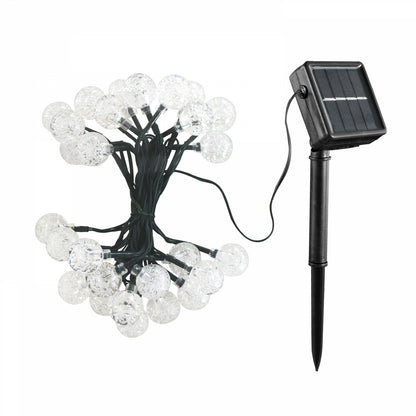 Guirlande 30 Boules Transparentes Led Jaunes 6.5m