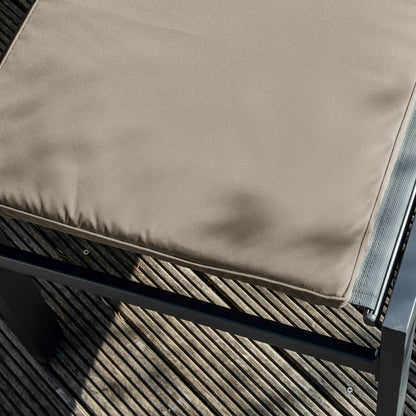  Lot De 2 Coussins Bain De Soleil Polyester Taupe 186x53x5 Cm