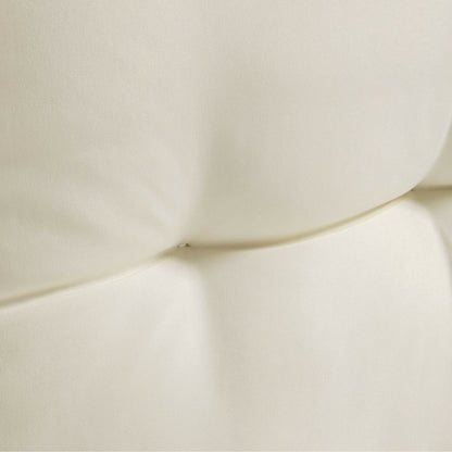  Lot 2 Coussins Palette Dossier Polyester Blanc 60x40x12 Cm