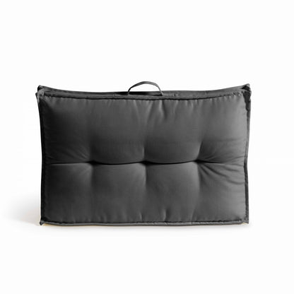  Coussin Palette Dossier Polyester Anthracite 60 X 40 X 12 Cm