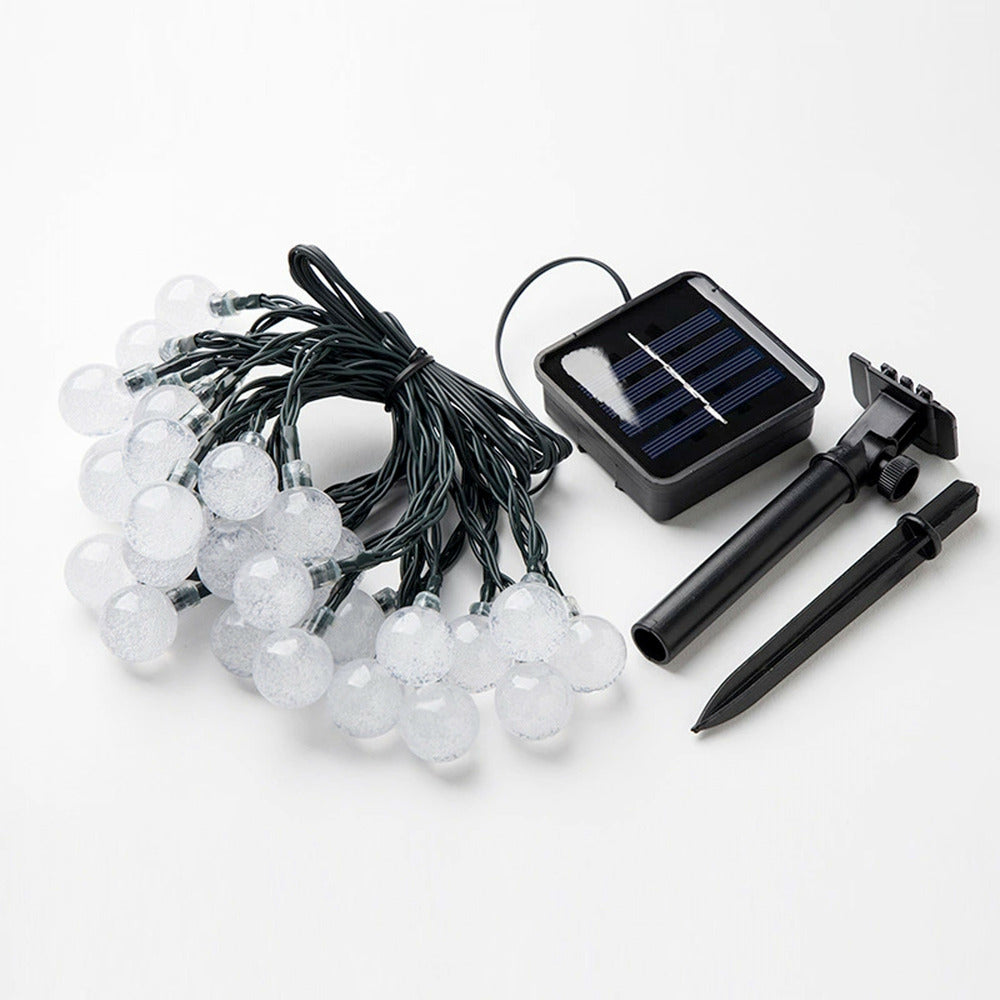  Guirlande 30 Boules Transparentes Led Jaunes 6.5m