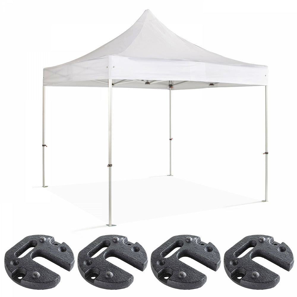 Tente Pliante 4x4m Et 4 Poids De Lestage Blanc