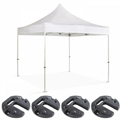 Tente Pliante 4x4m Et 4 Poids De Lestage Blanc