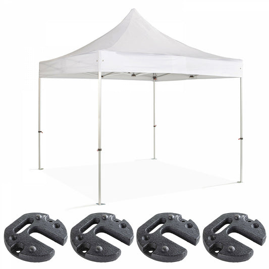  Tente Pliante 4x4m Et 4 Poids De Lestage Blanc