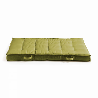  Coussin De Sol Ou D'assise Matelassé Polyester Vert 120 X 80 X 12cm